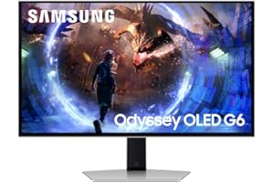 Samsung Monitor Gaming Odyssey OLED G6 (S27DG602), Flat, 27'', 2560x1440 (QHD), 16:9, HDR10+, OLED, 360Hz, 0,03ms (GtG), FreeSync Premium Pro, HDMI, USB, DP, HAS, Pivot