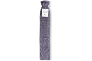 ‎UMOI Premium Schlauch-Wärmflasche mit hochwertigem Supersoft Korean Fleece Bezug 77cm x13cm BS1970:2012 zertifiziert - TÜV Rheinland getestet (Grau)