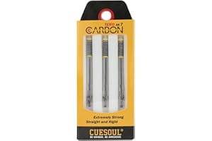 CUESOUL TERO AK7 en Arbre de fléchette en Carbone/Tige Télescopique de Printemps intégrée,Ensemble de 3 pcs