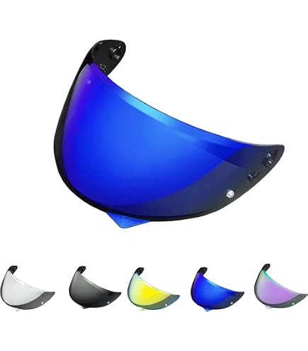 Visière Casque Everalo Compatible HJC CS15, IS16, FG15, TR1 - Iridium Anti-Rayures
