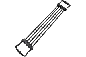 AMASAWA Regulowany Przedłużacz klatki piersiowej, Fitness Muskulation Extender, Ćwiczący napinacz mięśni, Trening Pectoral Expander, do treningu fizycznego, rozszerzania mięśni klatki piersiowej (czarny)