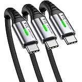 INIU Cavo USB Type-C, Cavo USB A a USB C 3,1A Ricarica Rapida [3Pezzi/0,5+2+2m] Lega Intrecciato in Nylon QC 3,0 Cavo Tipo C 