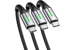 INIU Cavo USB Type-C, Cavo USB A a USB C 3,1A Ricarica Rapida [3Pezzi/0,5+2+2m] Lega Intrecciato in Nylon QC 3,0 Cavo Tipo C 