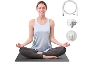 Alfombrilla de tierra Mowend de 40 x 60 cm, ideal para dormir, energía, alivio del dolor, inflamación, equilibrio y bienestar, para una sensación de tierra, con cable de tierra de 4,5 m y adaptador de
