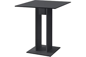 [en.casa] Tavolo da Cucina di Forma Quadrata 65 x 65 x 78 cm Tavolo da Pranzo per Monolocali/Studio Tavolo Fino a 2 Posti - Grigio Scuro Opaco