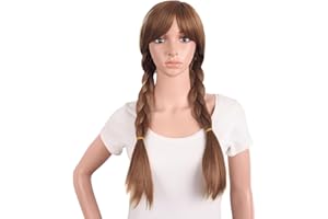 MapofBeauty Long Braid Cosplay Costume Anime Wig (Light Brown)