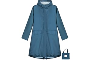 ANYOO Poncho de Lluvia Reusable de Ripstop transpirante Ligero a Prueba de Agua Multiuso Impermeable con Capucha de Lona de Tienda de Campaña Ideal para el Aire Libre Campamento Excursionismo y Pesca