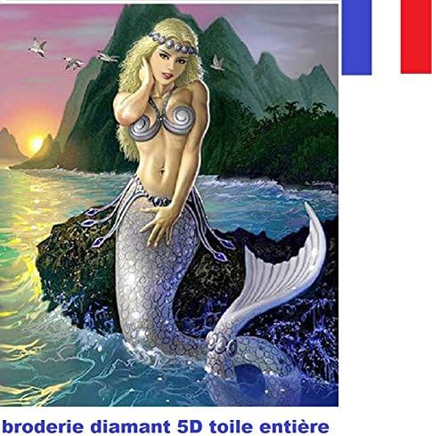 5D Diamond Embroidery Kit French Seller The Siren Size: 47 x 40 cm