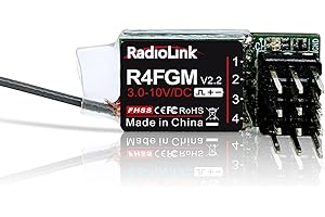 Radiolink R4FGM RC Empfänger 2.4 Ghz Gyro-integriert 4 Kanäle große Reichweite bis zu 400m für Autos Boote kompatibel mit RC4GS-/RC6GS-Serie