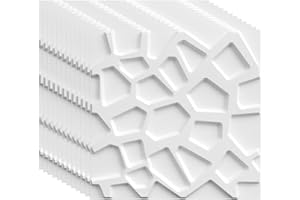 JOLOV 3D Pannelli da Parete 50 x 50 cm, 12 Pezzi PVC Pannelli Decorativi 3D per Parete, Riciclabile, Impermeabile, Termoresistente per Interno, ufficio, sala giochi