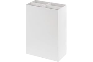 Yamazaki 3451 Smart stojak na parasole L, biały, stal/polipropylen, minimalistyczny design, 23,5 x 12 x 36 cm (dł. x szer. x wys.)