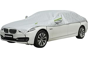 CNRONGLISW Telo auto, mezzo telo auto, impermeabile, antipolvere, antisporco, antigrandine, antineve, protezione UV (berlina - ispessita)