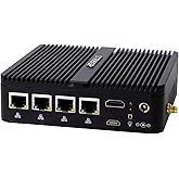 STRHIGP Firewall Mini PC OPNsense Appliance Celeron J4125 4 * 2.5GbE Ethernet LAN, 8GB DDR4 128GB SSD, VPN Router Hardware AE