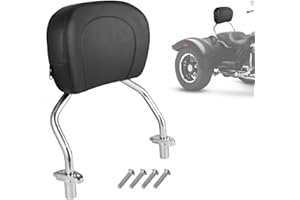 DSISIMO Detachable Sissy Bar Backrest Compatible with for Harley Freewheeler FLRT 2015-2025 Road Glide 3 FLTRT 2023-2025 Chrome Passenger Backrest