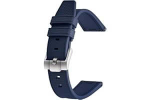 ULLCHRO Correas Reloj FKM 22mm con Liberación Rápida, Correa Tropic 20mm de Silicona, Repuesto Suave para Hombre, Correas de Reloj