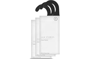 BOHORIA Saquitos perfumados con aroma a lavandería fresca, perfecto para el armario, coche, cajones, armarios, eliminación de olores (historias de seda, 3 unidades)