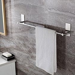 ZUNTO 3M Auto-Adhésif Porte-Serviettes pour Salle De Bains ou Cuisine, Brossé en Acier Inoxydable 40cm