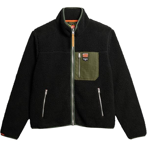 Sweat à Capuche Superdry Homme - Orange - Taille M - Zip Intégral Doublé Polaire