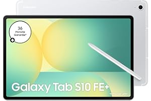‎SAMSUNG Samsung Galaxy S10 FE+ AI-Tablet, Android Tablet, 128 GB Speicher, 8 GB RAM, 33,28 cm/13,1" Display, Inkl. S Pen, Wi-Fi, Lange Akkulaufzeit, Silver, 36 Monate Herstellergarantie [Exklusiv auf Amazon]