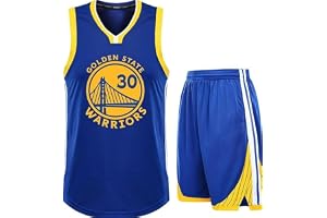 ENIXWH Barn ärmlös basket jersey kläder mesh väst uniform topp och shorts pojkar barn sommarkläder set 1-15 år (M (125–135 CM)