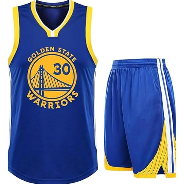 Warriors Shirt Met Shorts Set Amdrabola Maillot De Basket-ball Pour Enfant, Kit D'Entraînement Avec Stephen Curry Shirt Kinderen