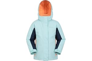 Mountain Warehouse Chaqueta de esquí Honey para niños - Chaqueta impermeable a la nieve para niños, puños ajustables, abrigo de invierno con forro de felpa interior
