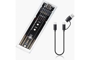 KPFIGHT Carcasa SSD M.2 NVMe, Carcasa Disco Duro SSD, Caja Disco Duro Lector Disco Duro 10Gbps USB 3.1 Gen 2 para Discos Duros Compatible con 2230/2242/2260/2280 M-Key M.2 con Cable USB, Sopporta UASP&Trim