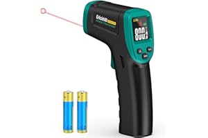 Termómetro infrarrojo ERICKHILL -50 °C a 800 °C, termómetro láser digital sin contacto con pantalla LCD, emisividad ajustable, apto para cocinar, parrilla, congelación e industria