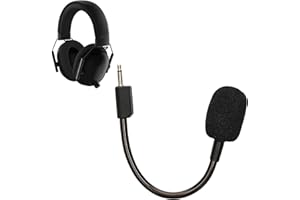 kwmobile Micrófono Compatible con Razer Blackshark V2 / V2 Pro / V2 SE - Microfono Repuesto para Auriculares Gaming - Negro