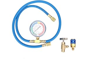 R134A Recharge mesure tuyau，Le Tuyau Jauge Réfrigérant Freon Tuyau climatisation peut Robinet Jauge réfrigérant pour Tuyau charge