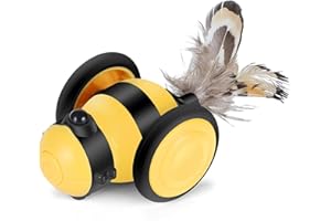 Songsier Juguetes Interactivos para Gatos, Juguete para Gato Recargable por USB, Juguete Electrónico para Gatos con Luz LED para Que Gato