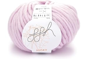 ggh Husky | Schurwolle Mischung | 50g Wolle zum Stricken oder Häkeln | Dicke Wolle | Farbe 051 - Rosa