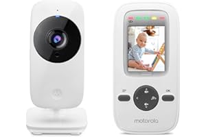 Motorola Nursery VM481: Video Baby Monitor con Unità Genitore Portatile, Microfono ad Sensibilità, Visione Notturna a Infrarossi, Zoom Digitale