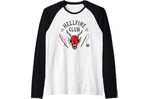 Stranger Things Hellfire Logo Raglan
