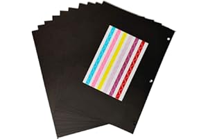 ZEEYUAN Cartulina 10 Hojas de Papel Kraft con Orificio de Anillo Regalos de Papel para Manualidades 18,5 * 26 cm Suministros de Bricolaje para decoración de álbumes de Recortes DIY