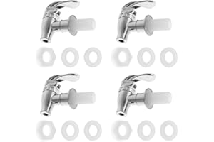 YYUEZHI 4 PièCes Bouchon Bouteille Plastique Robinet Robinet en Verre Robinet Vinaigrier PièCes De Rechange RéUtilisables pour Machines à Boissons Convient Aux Jus, BièRes, Boissons Et Vins- 16.5mm