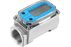 Uadme Turbine Water Flow Meter, 1" NPT High Accuracy Digital Display 15-120L/Min, Flowmeter for Diesel, Kerosene, Gasoline