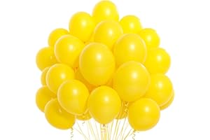 GHOIETV Luftballons Gelb 100 Stück,Helium Ballons,Luftballons Geburtstag Hochzeit,Gelb Latex Luftballons FüR Babyparty,Verlobung,Geschlecht Offenbaren,Girlande & Ballon Bogen Party Deko