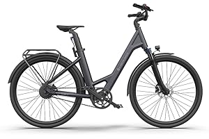 A DECE OASIS Ado Air28 Bicicleta Eléctrica, E-Bike Adulto, 28" Bici Eléctrica Urbana, Transmisión por Correa, Pantalla LCD, Frenos de Disco Hidráulicos, App Inteligentes, Extraíble Batería Alcance de 100 KM