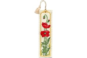 Textile Heritage Collection Cross Stitch Bookmark Kit - Poppies