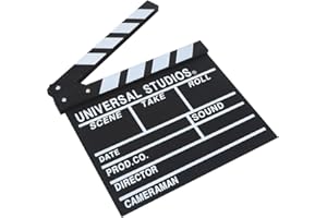 CCYLEZ Tableau de clapet de cinéma en Bois avec Noir et Blanc, Panneau d'annonce de Film, Tableaux de Haute qualité pour Le réalisateur, publicité, Tournage, vidéo, scène, Version Anglaise