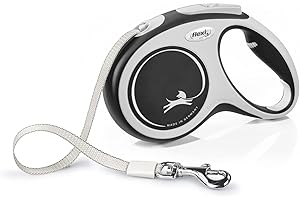 Flexi® Comfort M Cinta 5 m Negro, Correa Extensible para Perros hasta máx. 25 kg