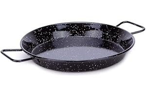 Garcima 5020630 - Paellera valenciana esmaltada, 8 personas, 38 cm, Noir