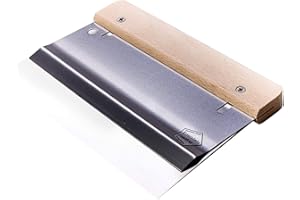 ASKON Doppelblattspachtel - Türenspachtel mit verstellbarer Flexibilität und gewachstem Holzrücken - Flexspachtel Federspachtel Rapidspachtel Duospachtel Kaupspachtel Parkettspachtel (270 mm)