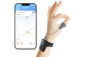 VIATOM Bluetooth Medidor de Saturación Oxígeno con App y PC Informe para Muñeca, Saturador del nivel de oxígeno durante el sueño nocturno con retroalimentación de vibración