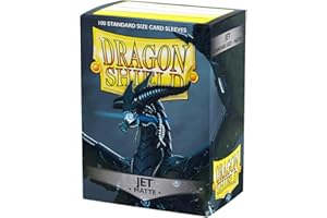 Arcane Tinmen ART11024 Sleeves: Dragon Shield Matte Jet (100) Standard Size 100pk-Jet, Black