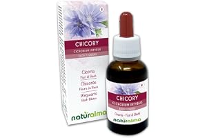 Chicory eller Cikoria (Cichorium intybus) Naturalma Emotionella blommor eller Bachblommor - 30 ml Flytande alkoholfritt extrakt i droppform - Blommessenser - Vegansk