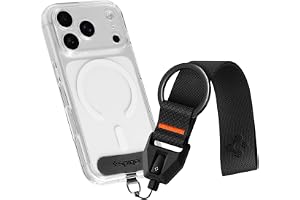Spigen Universell Lanyard-rem med nyckelring [Mobilkedja], slitstarkt nylonband, snabbkopplingskontakt, kompatibel med iPhone 17-fodral –