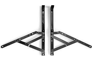TSS Pair of uPVC Window Hinges, 13mm Stack Height, Double Glazing Friction Stay, Non Handed, Ferretic Steel, Window Stays, Friction Hinges. Top/Side Hung Window Hinge (12 Inch (Top Or Side Hung))