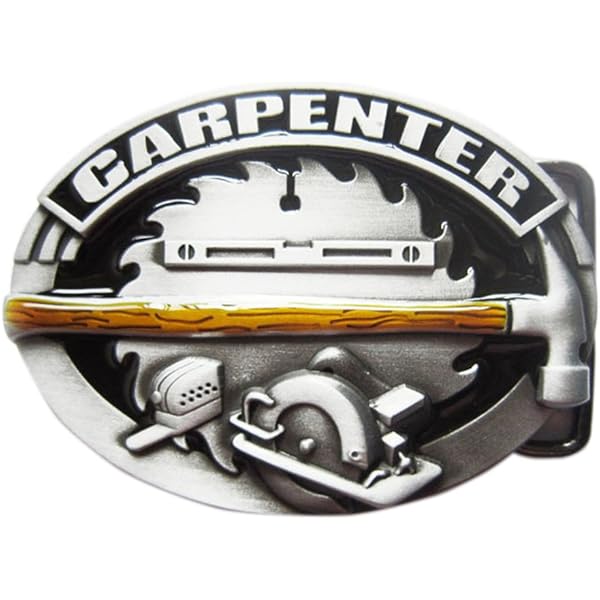 Jean's Friend Gürtelschnalle Vintage Bronze - Mechaniker Handwerker Schnalle 85mm